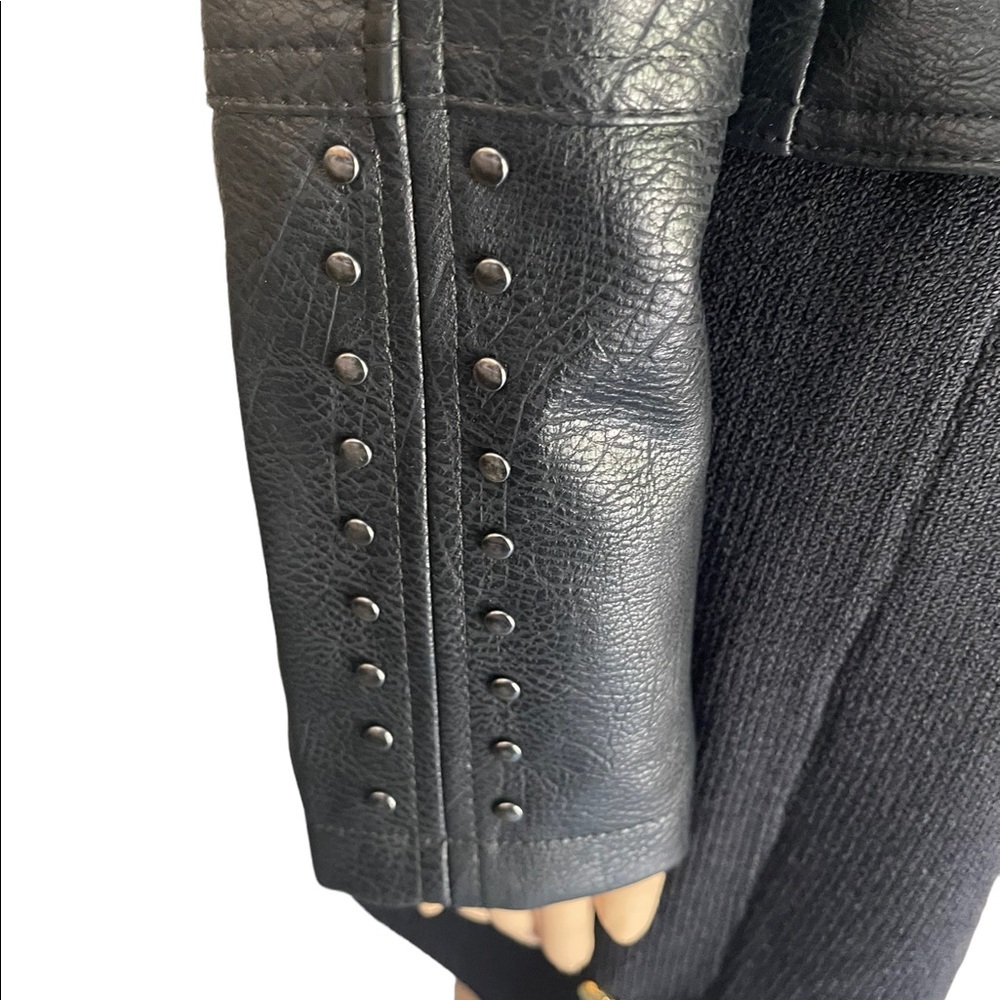 New Ana a new aprobach black leather jacket size small - Picture 9 of 15